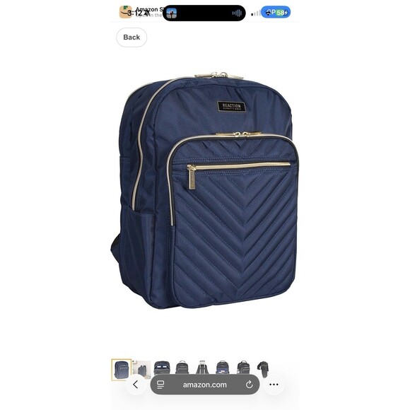Kenneth Cole Reaction 15.6-Inch Chevron Quilted Computer Backpack main image 6